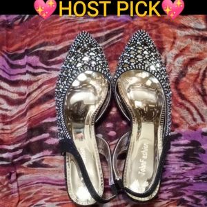 Slingback Rhinestones heels